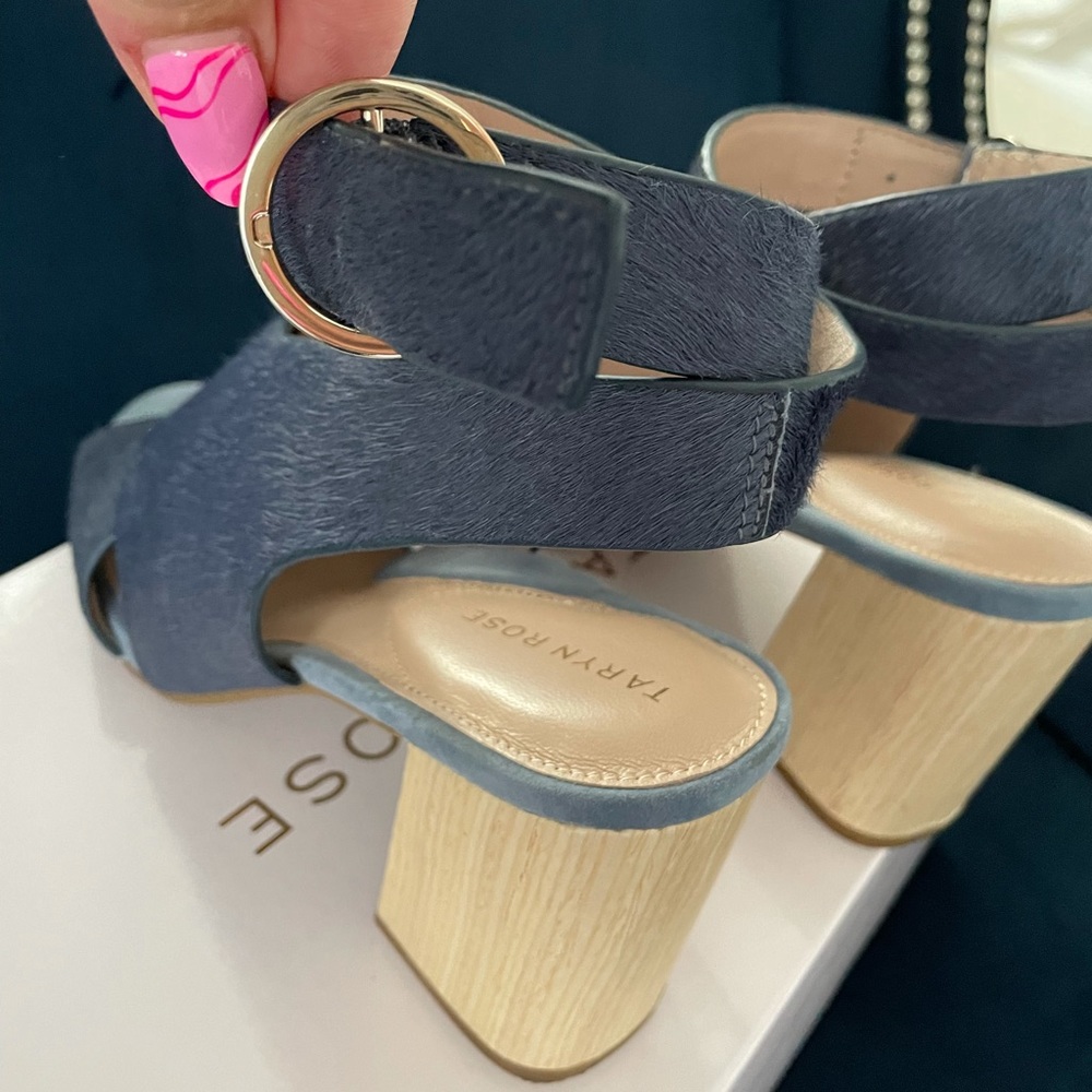 Taryn Rose cross cross sandal with a  2.5 heel